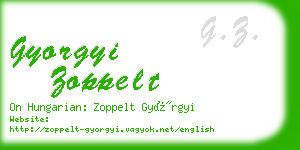 gyorgyi zoppelt business card